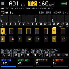 Sampler 3.0 con las filas TU y SUENA